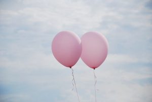pink helium balloons