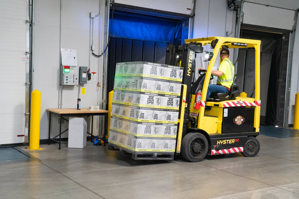 worker in a logistics facility